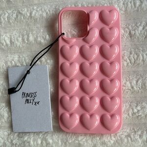 Pink heart iPhone case